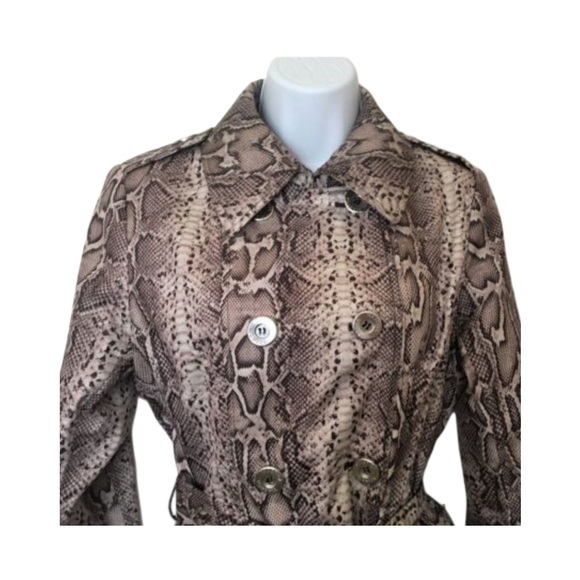 Via Spiga Python Print Short Trench Coat - Picture 4 of 10